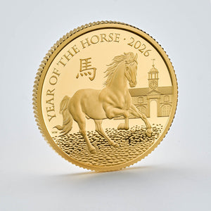 2026 英國生肖馬年 1/4oz 金幣｜The Royal Mint Shēngxiào 系列（Gold Proof）